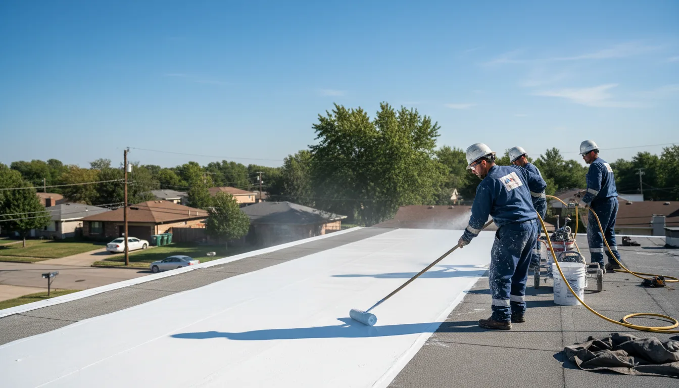 Commercial roof coating in Hamptonville, NC near me